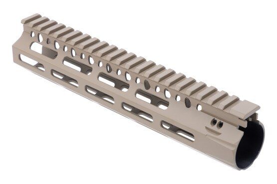 Modular M-LOK AR-15 handguard, FDE.